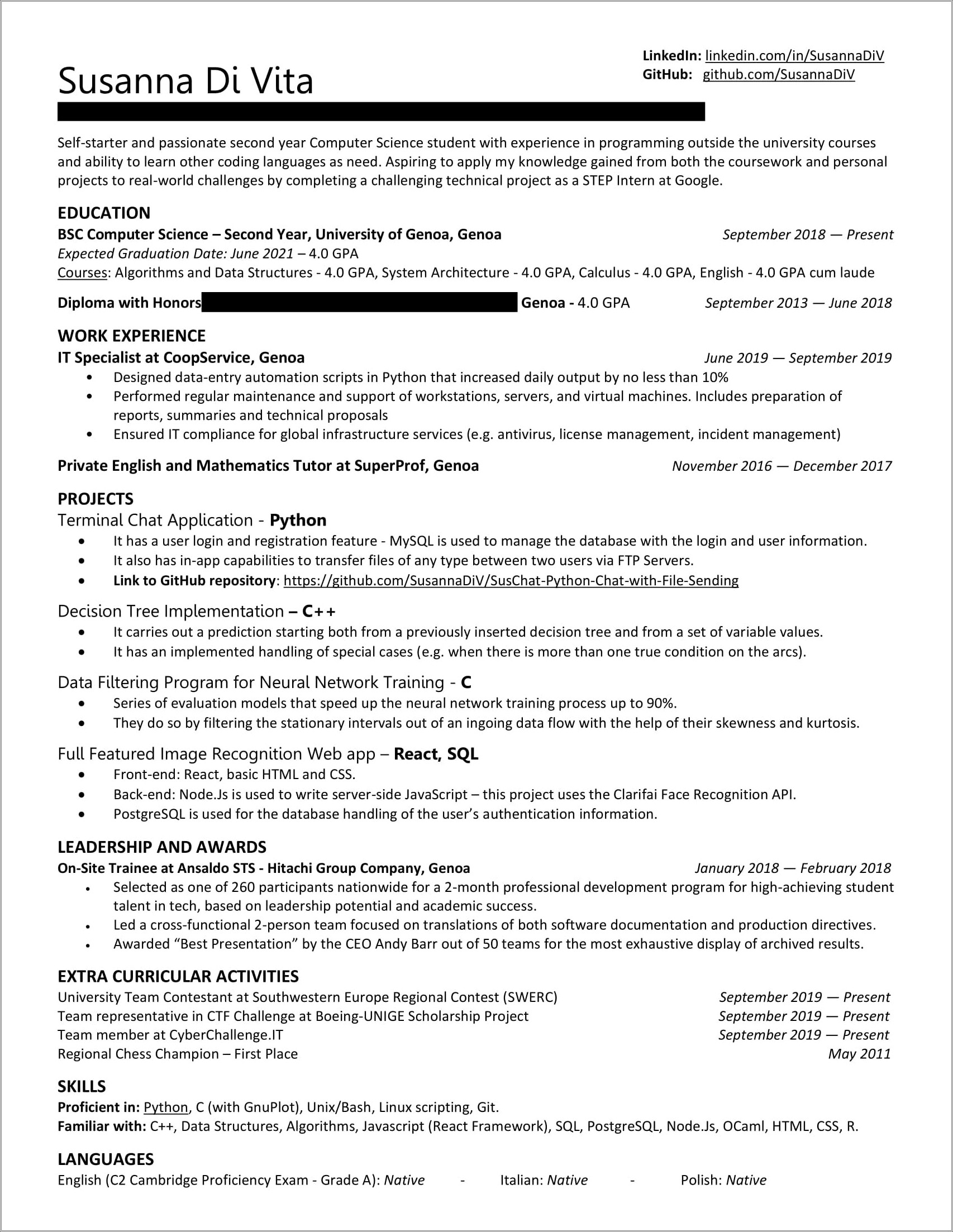 Skills To Put On An Animal Internship Resume