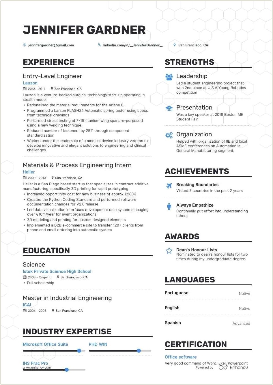 Skills To Put On Engineering Resume