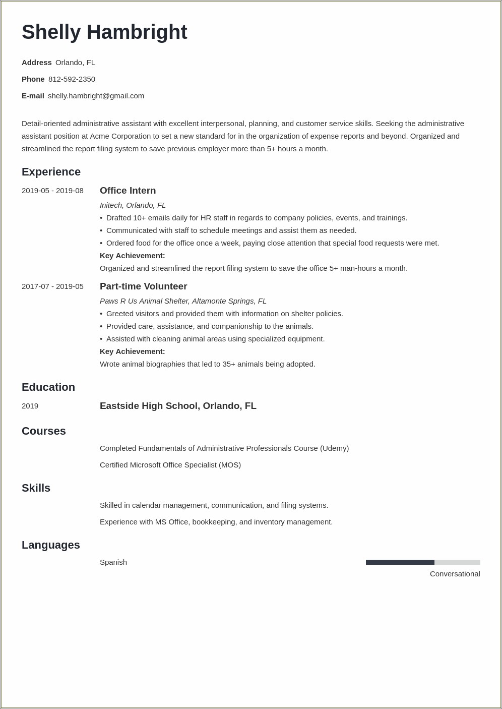 Skills To Put On Entry Level Resume