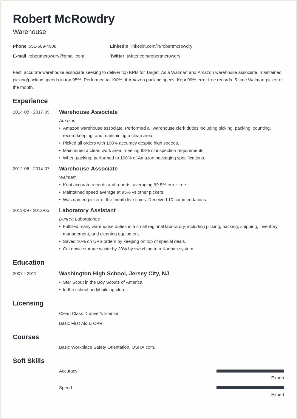 Skills To Put On General Labor Resume