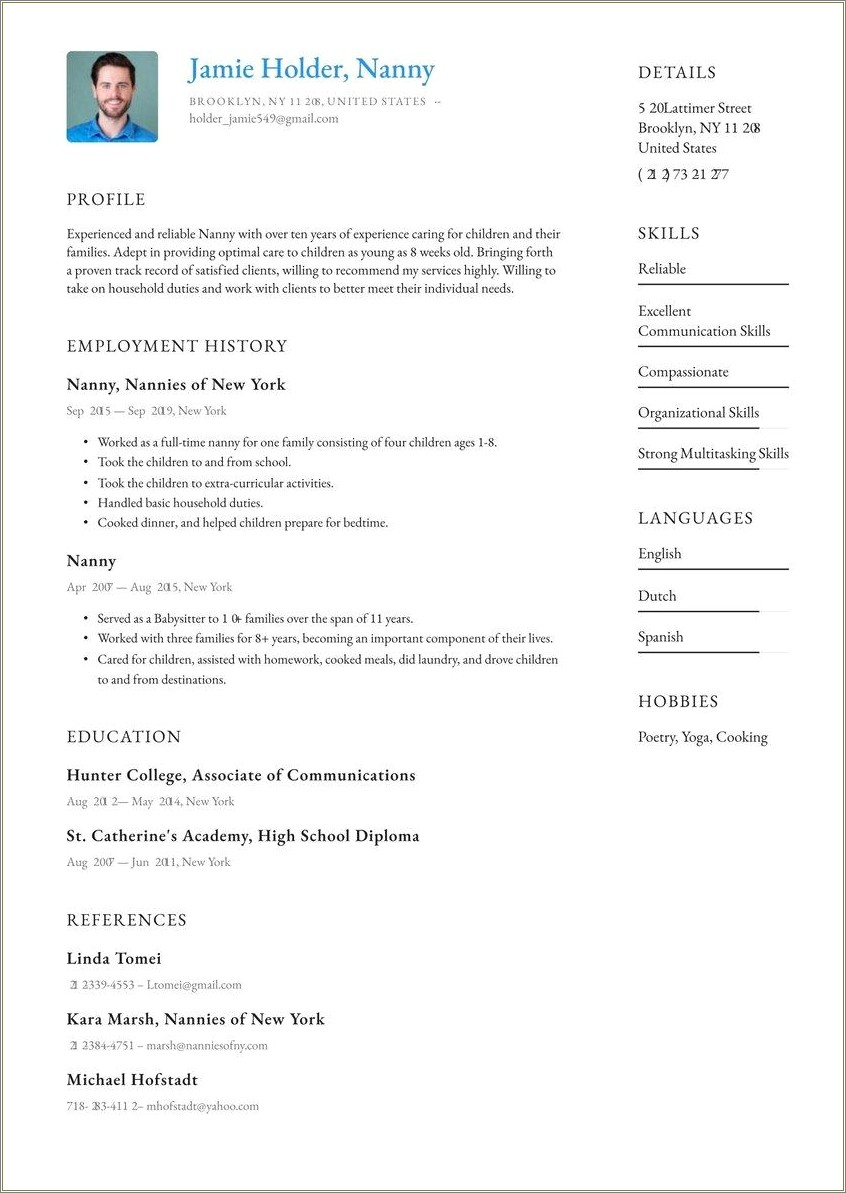 Skills To Put On Resume Daycare