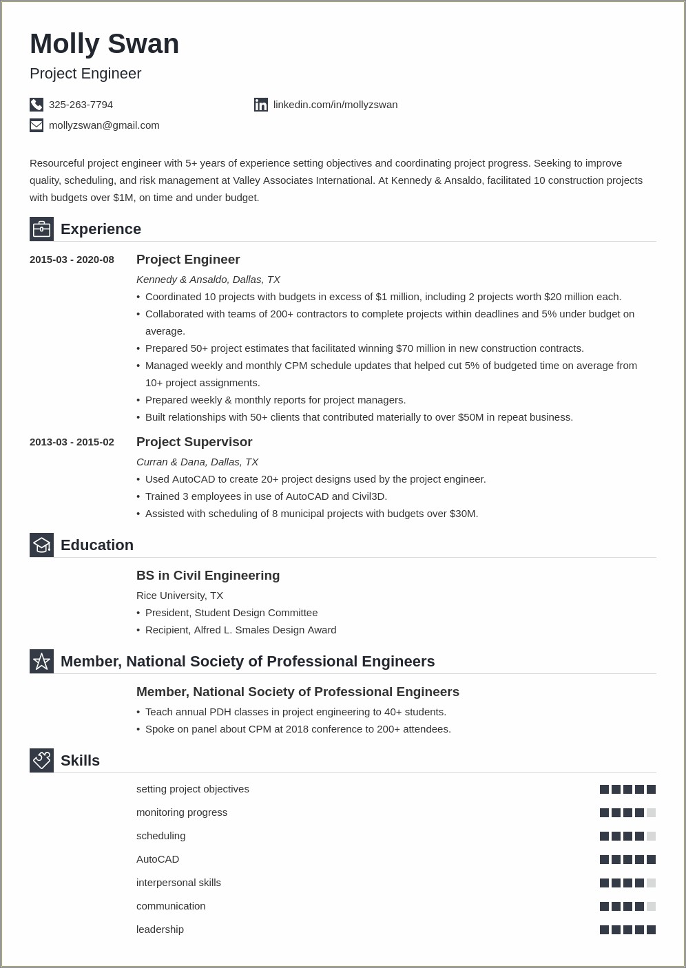 Skills To Put On Resume Engineering