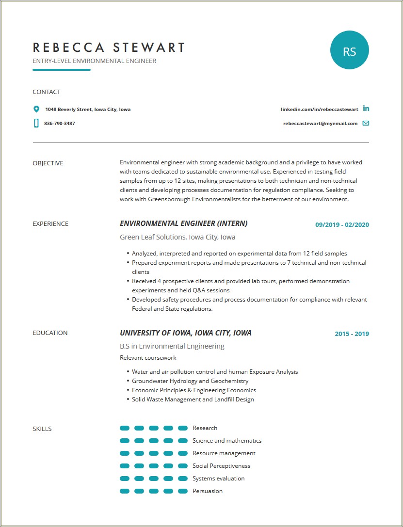 Skills To Put On Resume Environmental