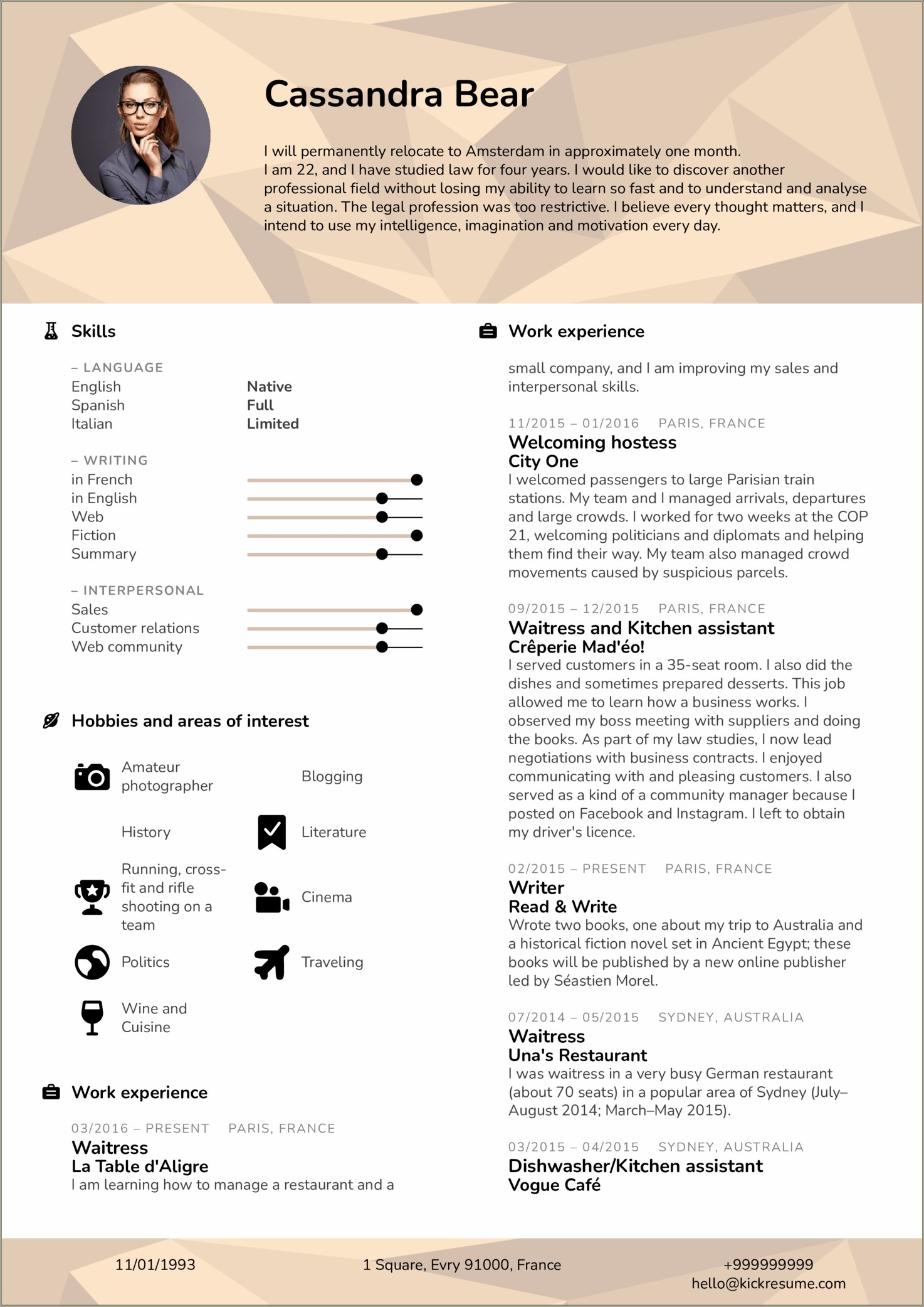 Skills To Put On Server Resume