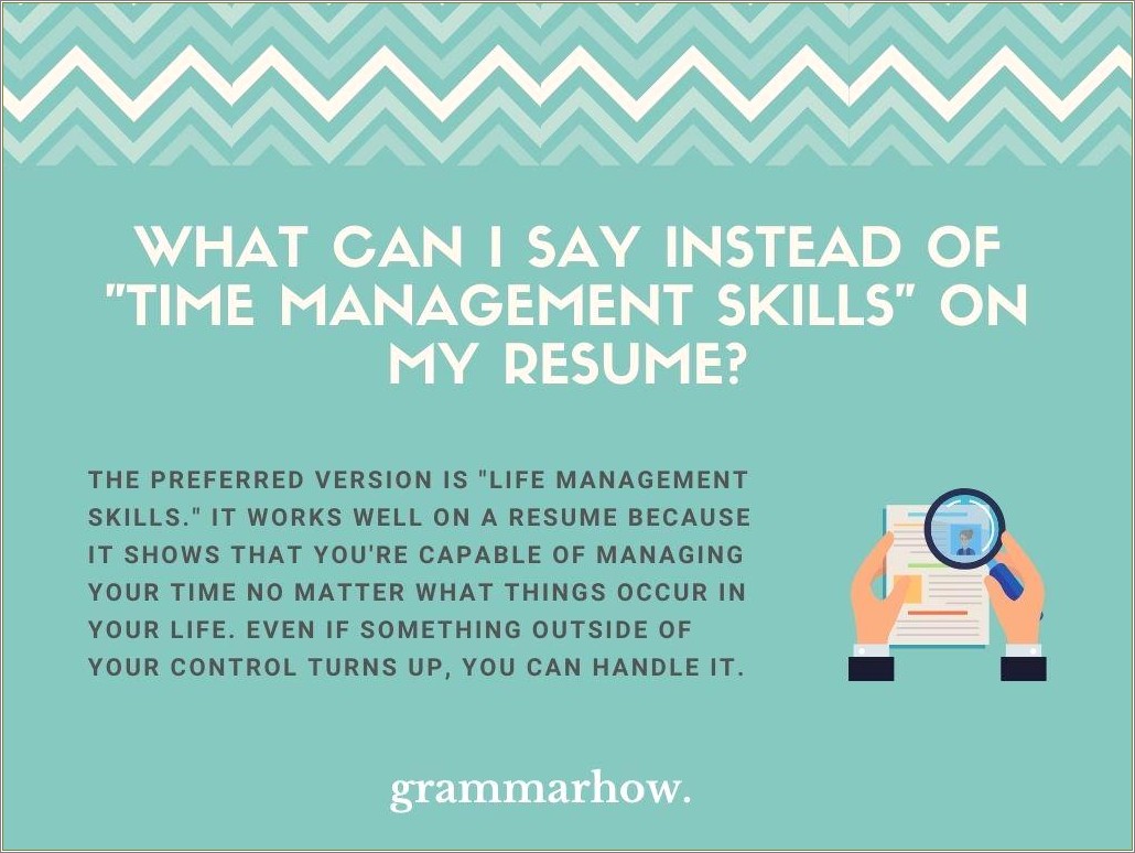 Skills To Say On A Resume