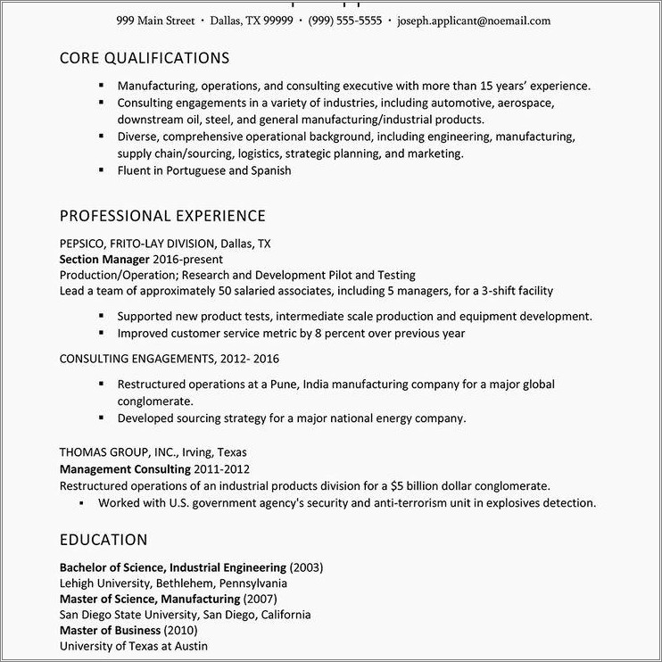 Skills To Write On A Resume For Pepsico