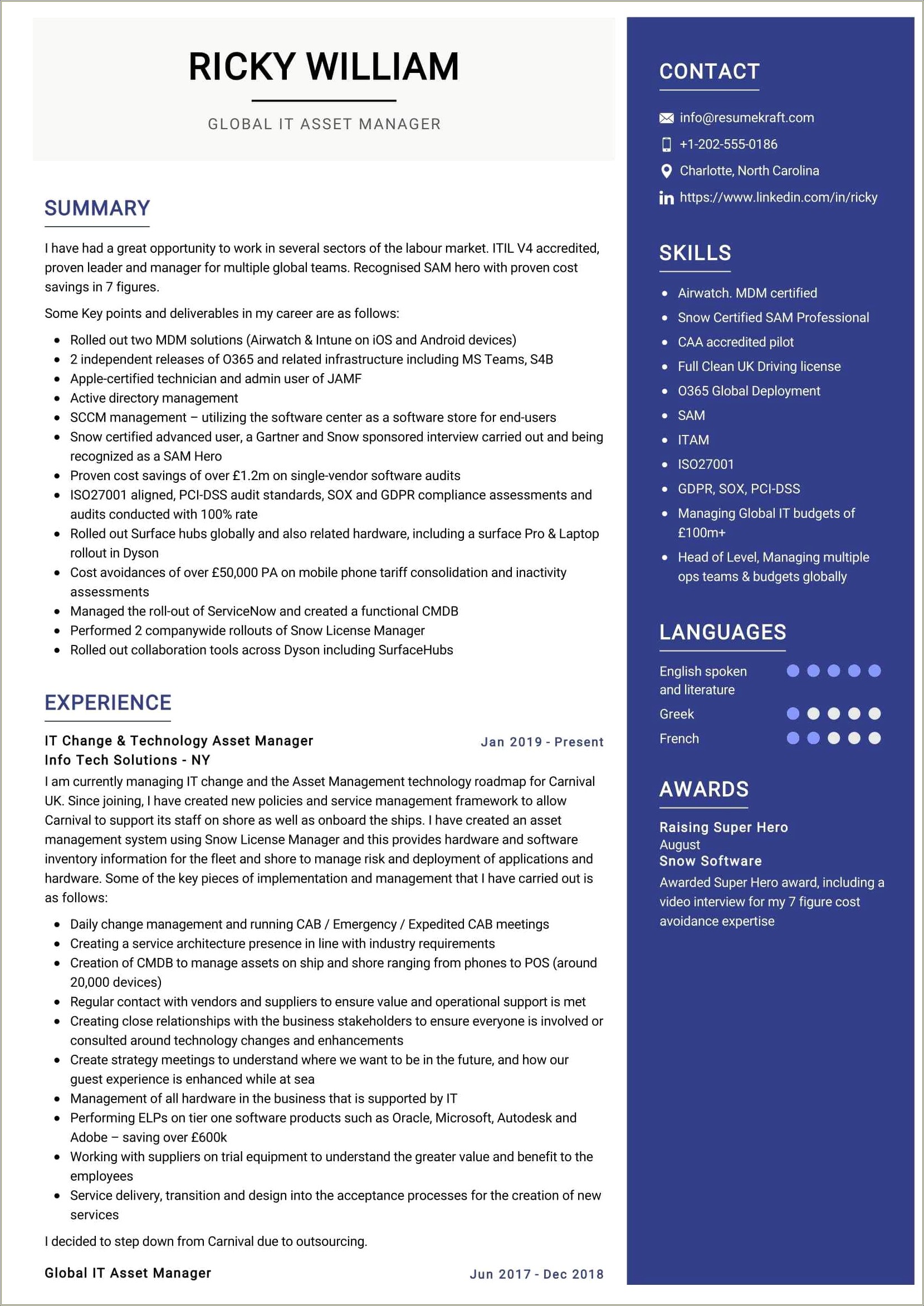 Snow Removal Job Description For Resume