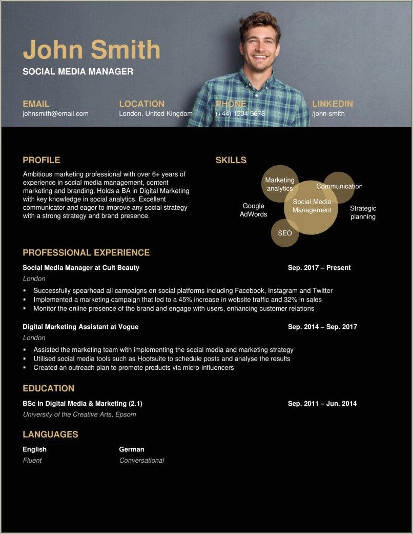 Social Media Marketing No Experience Resume