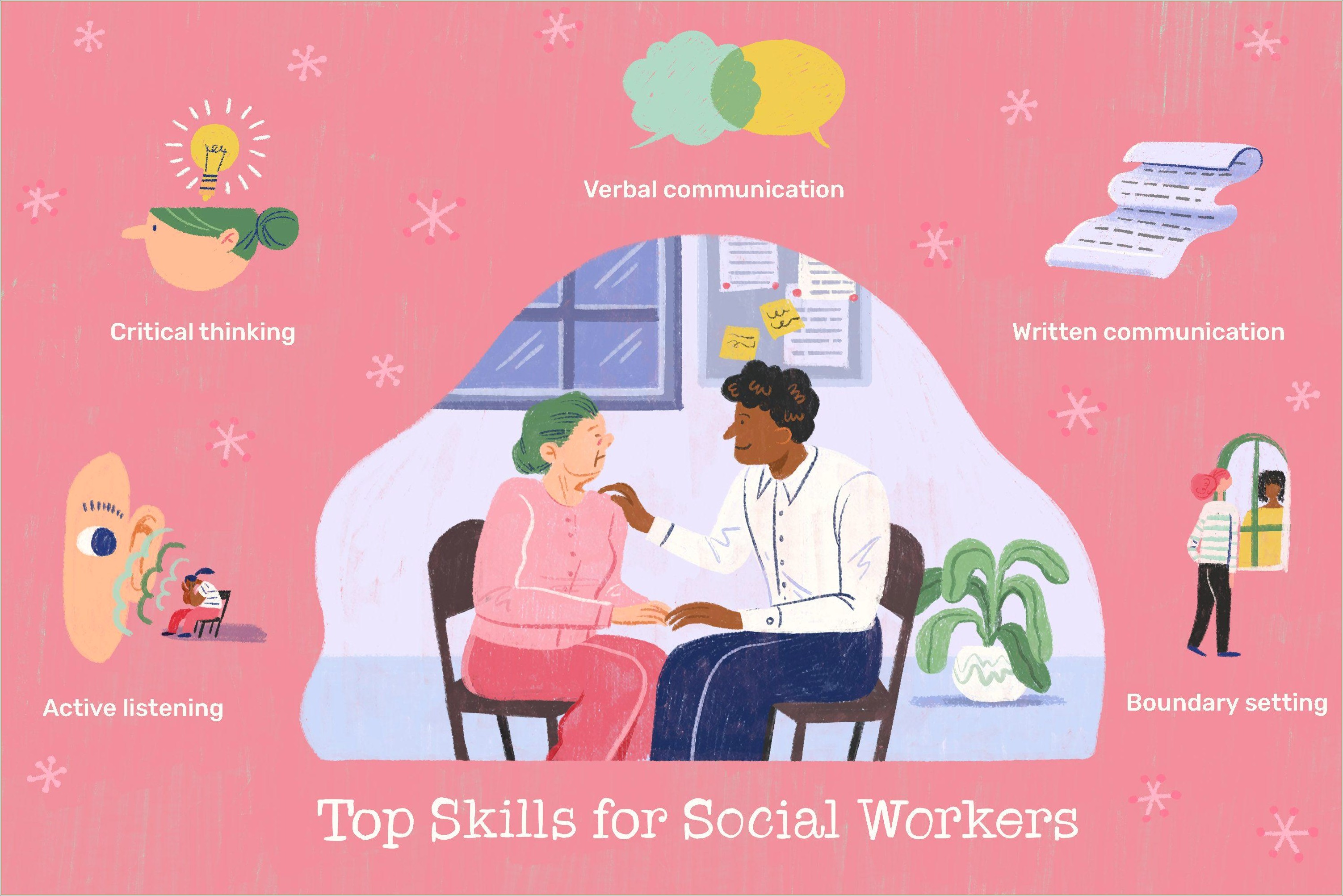 Social Work Skills To Include In Resume