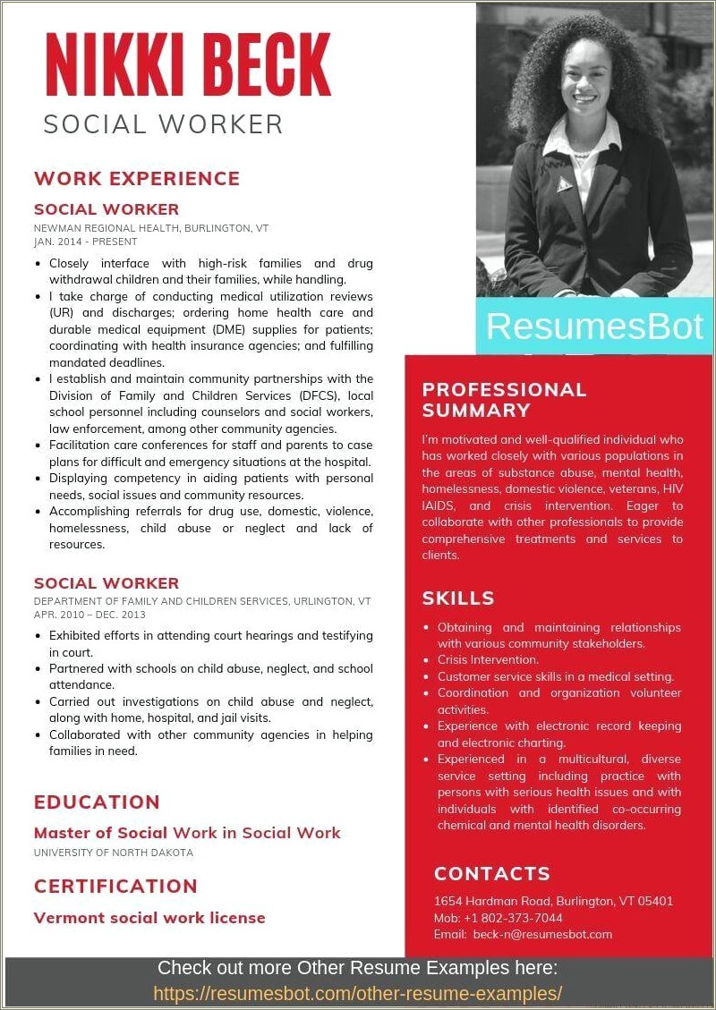 Social Worker Resume Example For Psychiatric Hospital