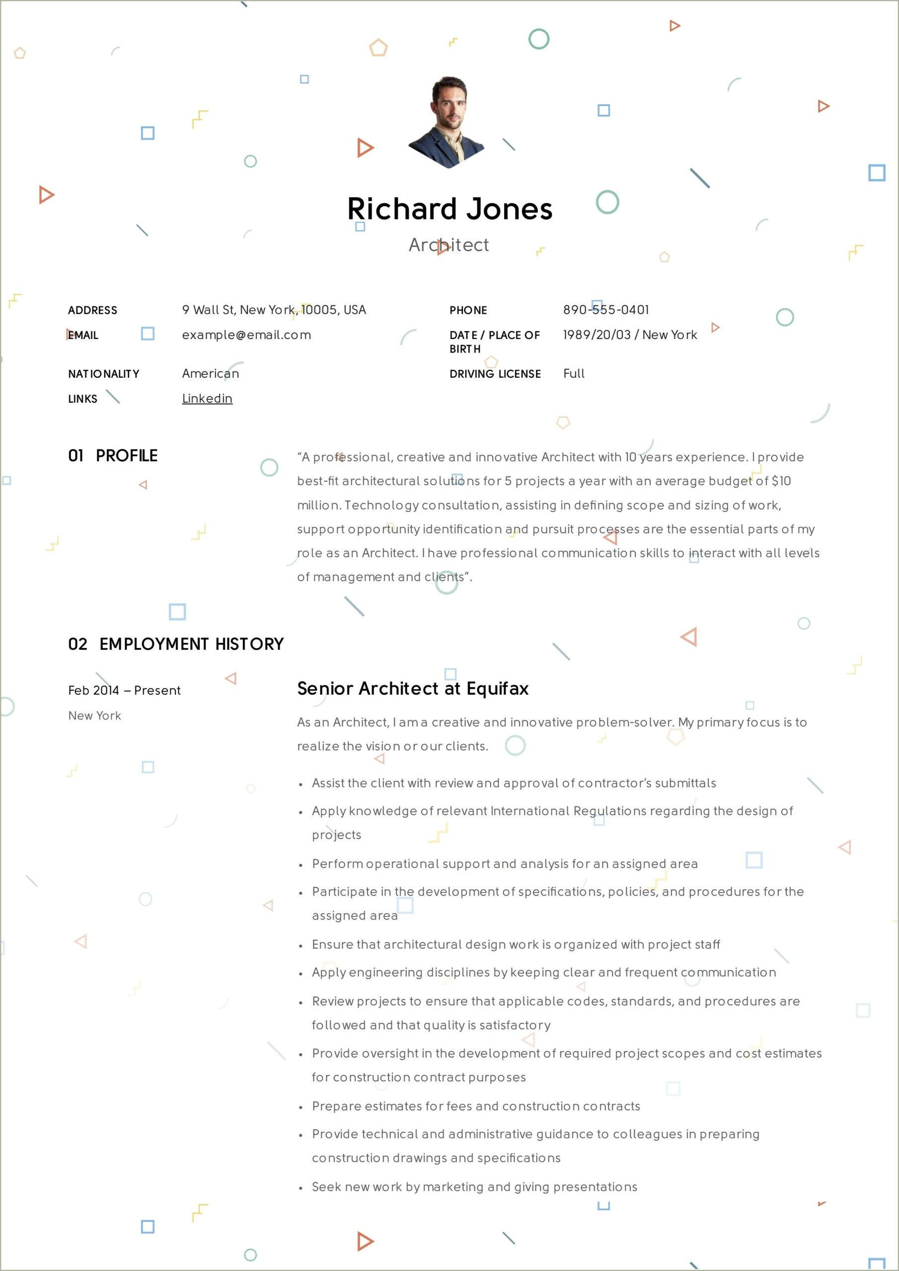 Software Architect Resume Sample In Usa