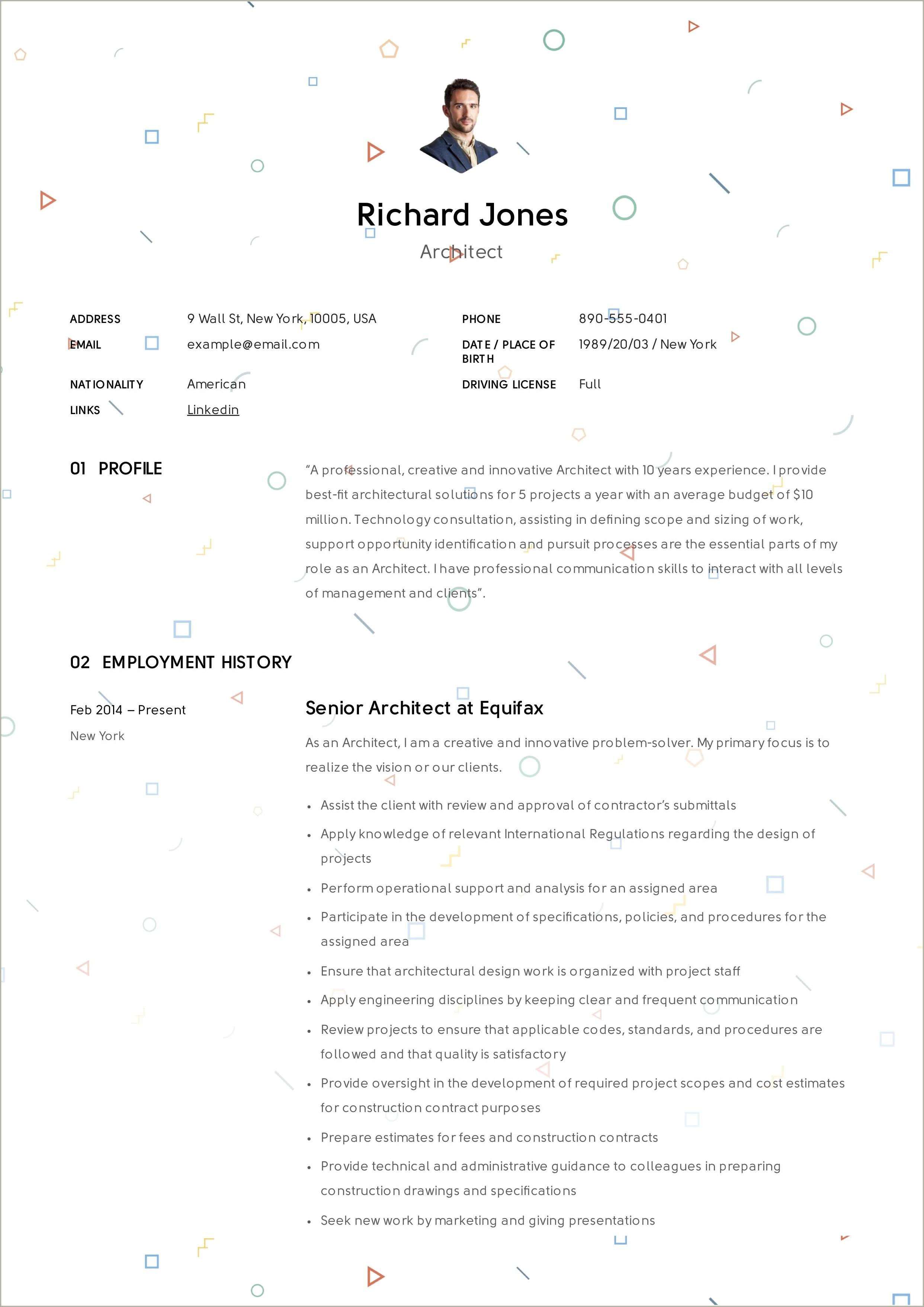 Software Architect Resume Sample In Usa