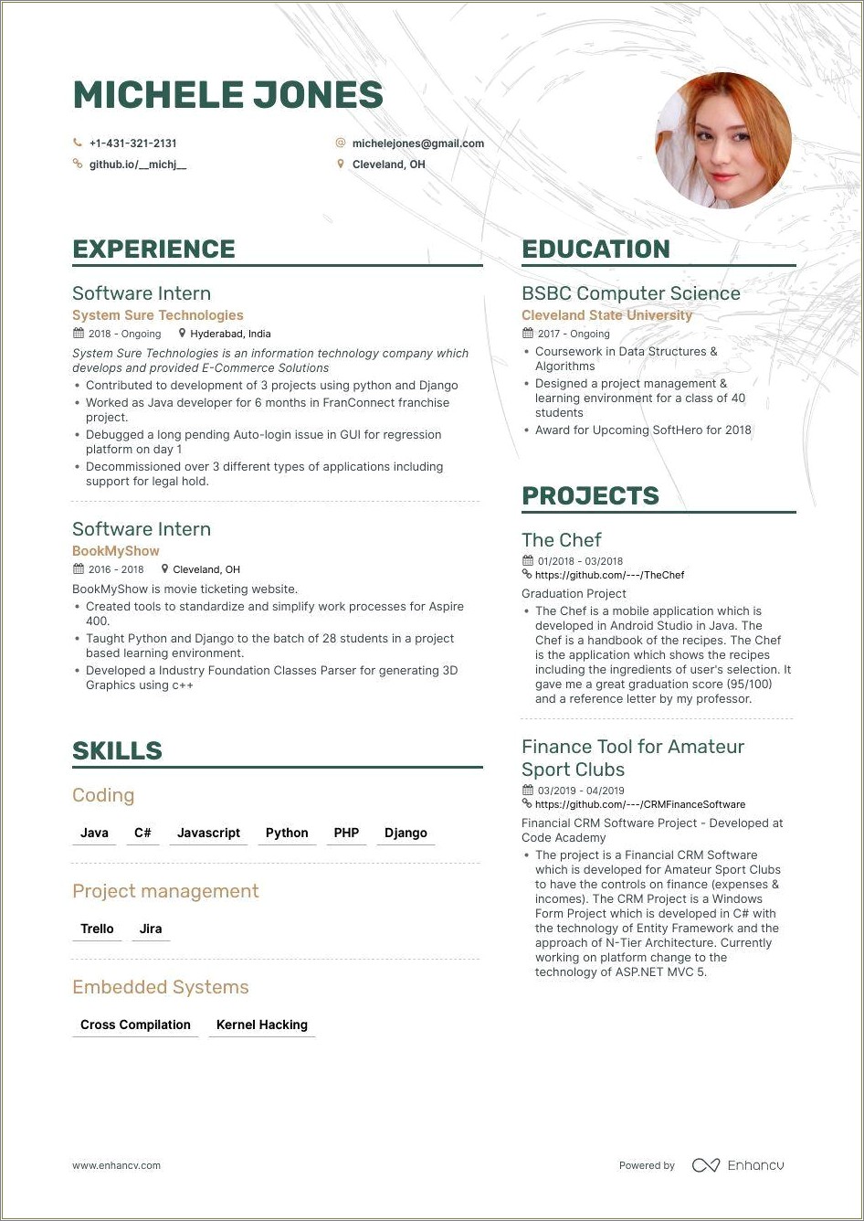 Software Engineer Entry Level Resume Sample