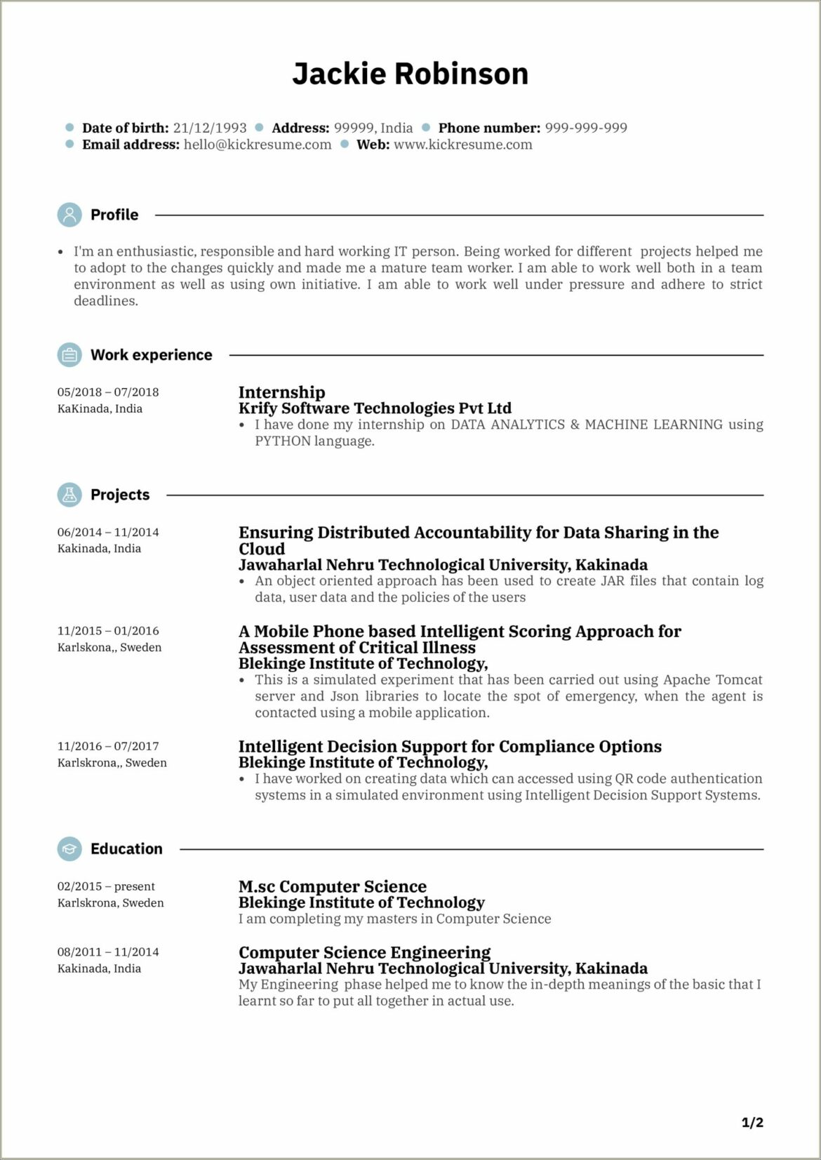 Software Engineer Fresher Resume Objective Examples