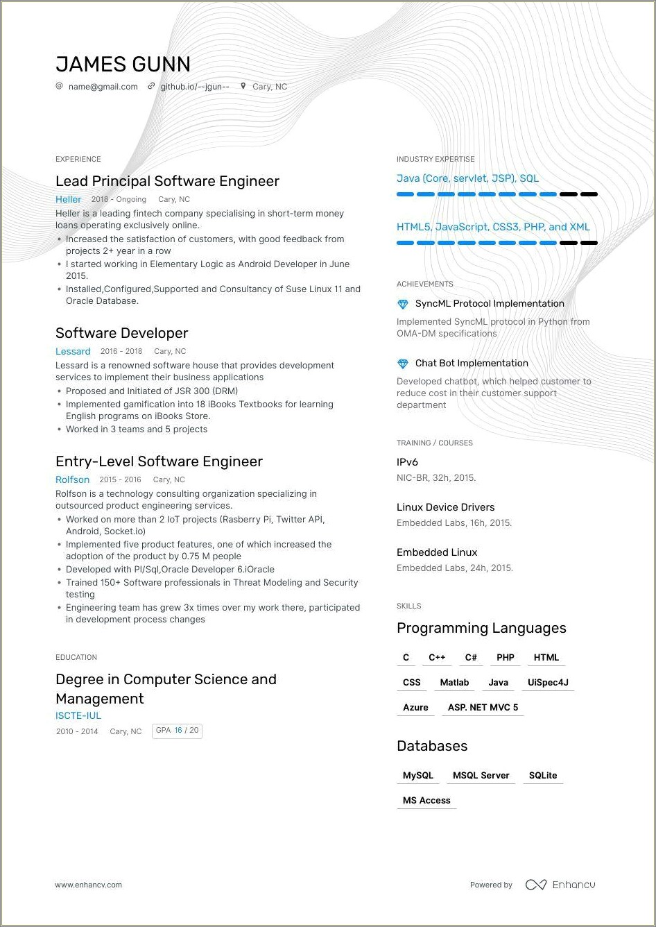 Software Engineer Resume 2 Years Experience