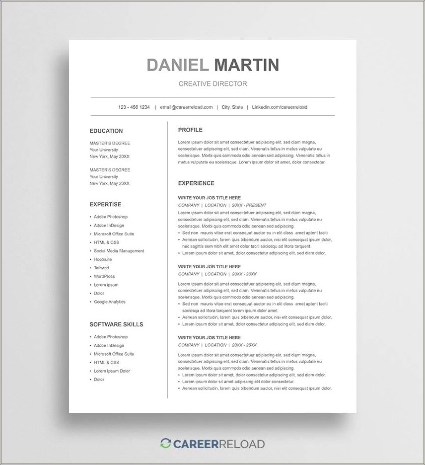 Software Engineer Resume Template Google Doc