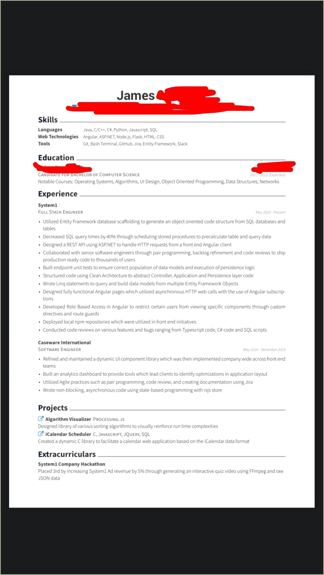 Software Internship Experience Put On Resume Reddit