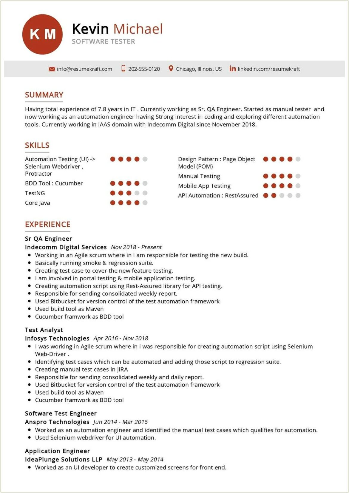 Software Manual Testing Resume For 1 Year Experience