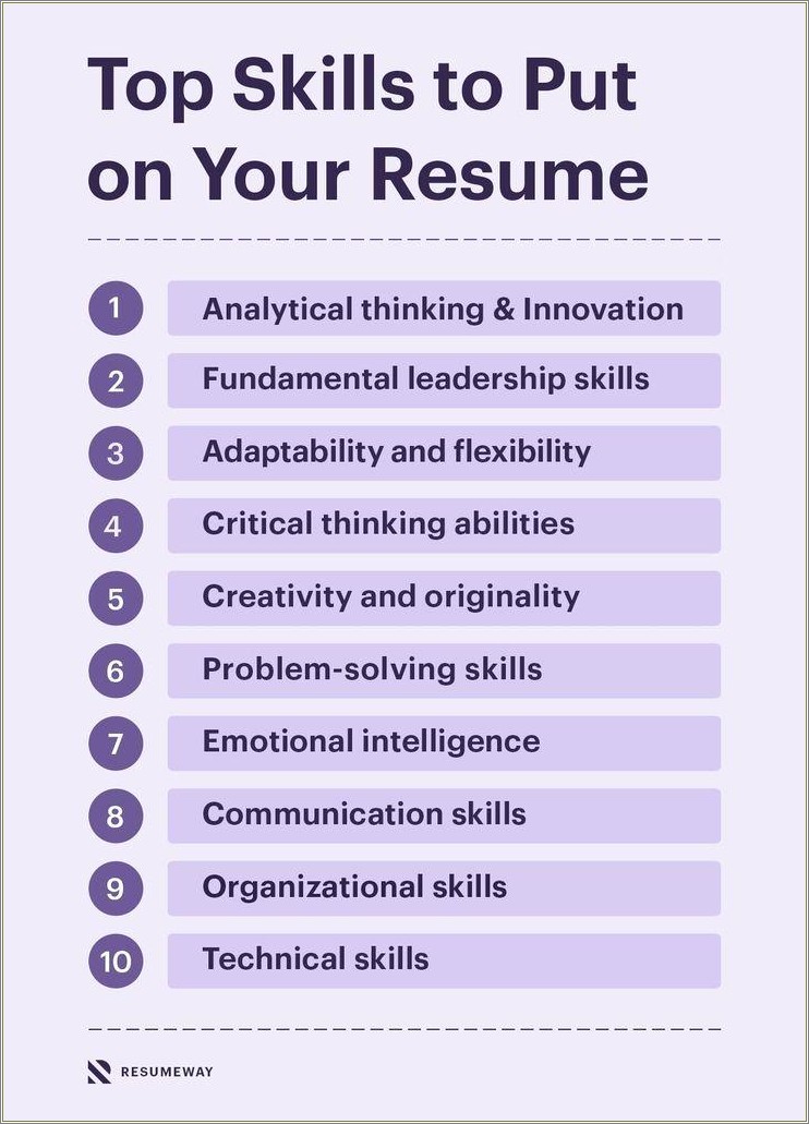 Some Skills To Put In Resume