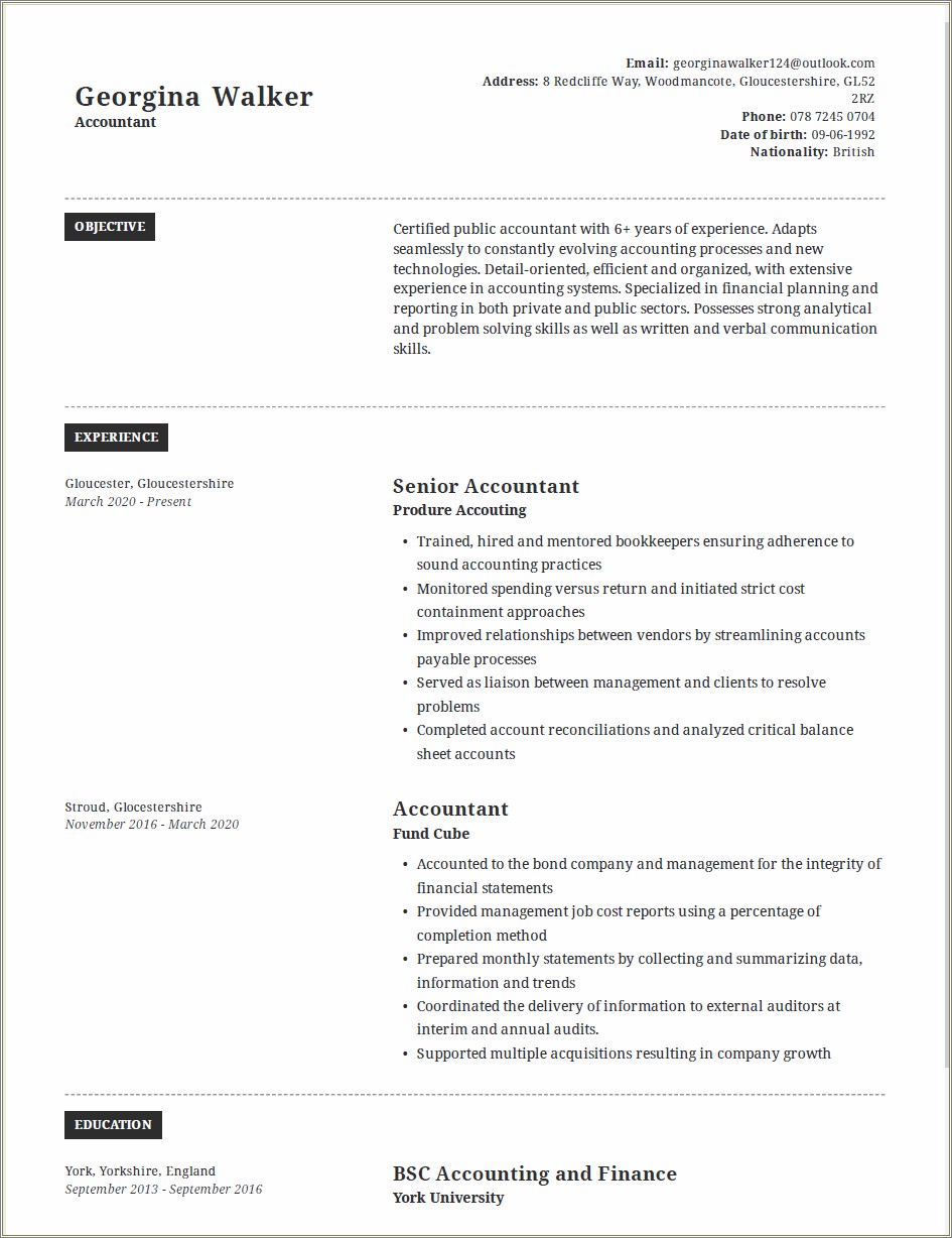 Sound Analytical And Problem Solving Skills Resume