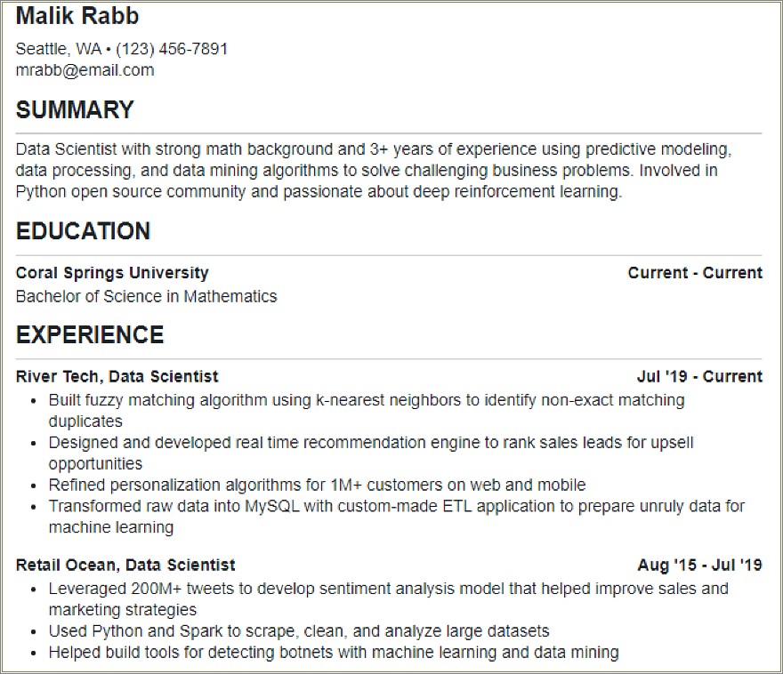 Speaking About Current Job On Resume