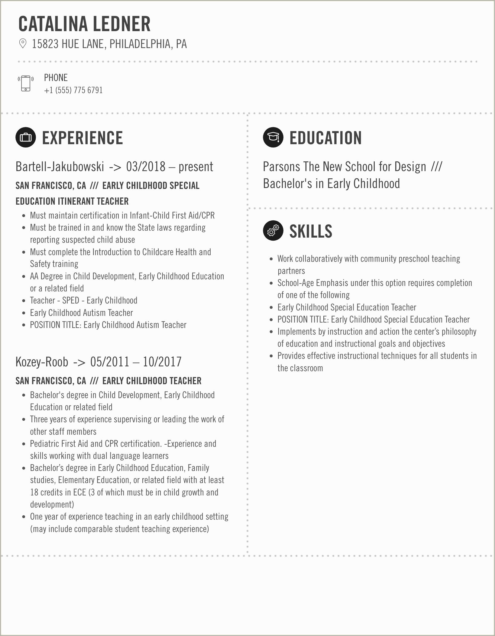 Special Education Student Teacher Objective Statement Resume