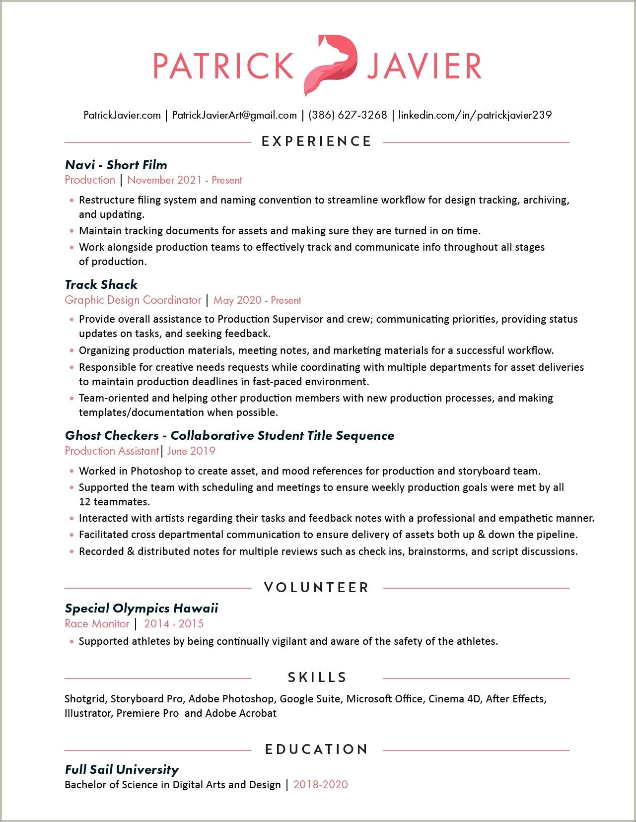 Special Olympics Volunteer Description On Resume