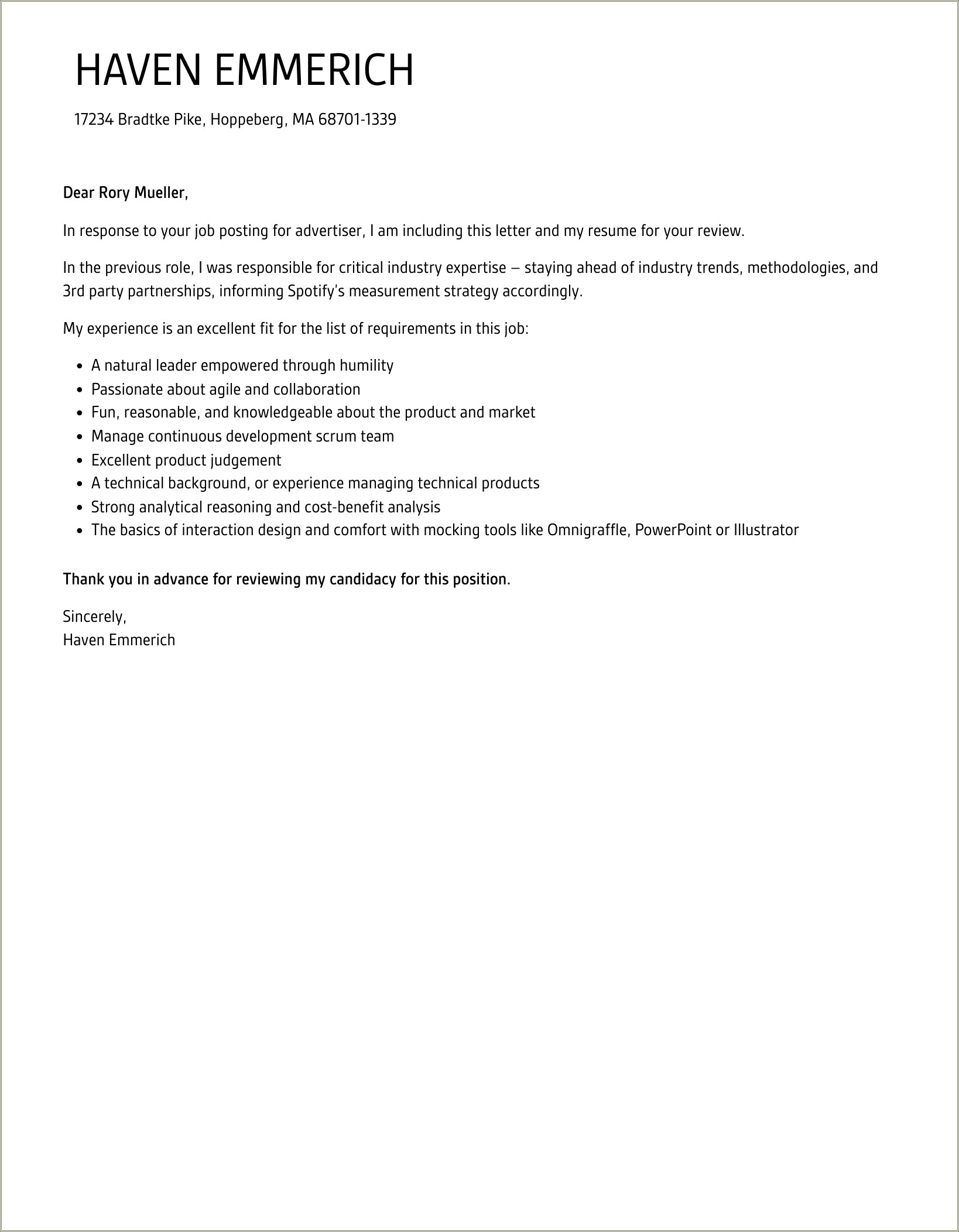 Spotify Resume Cover Letter And Other Requirements