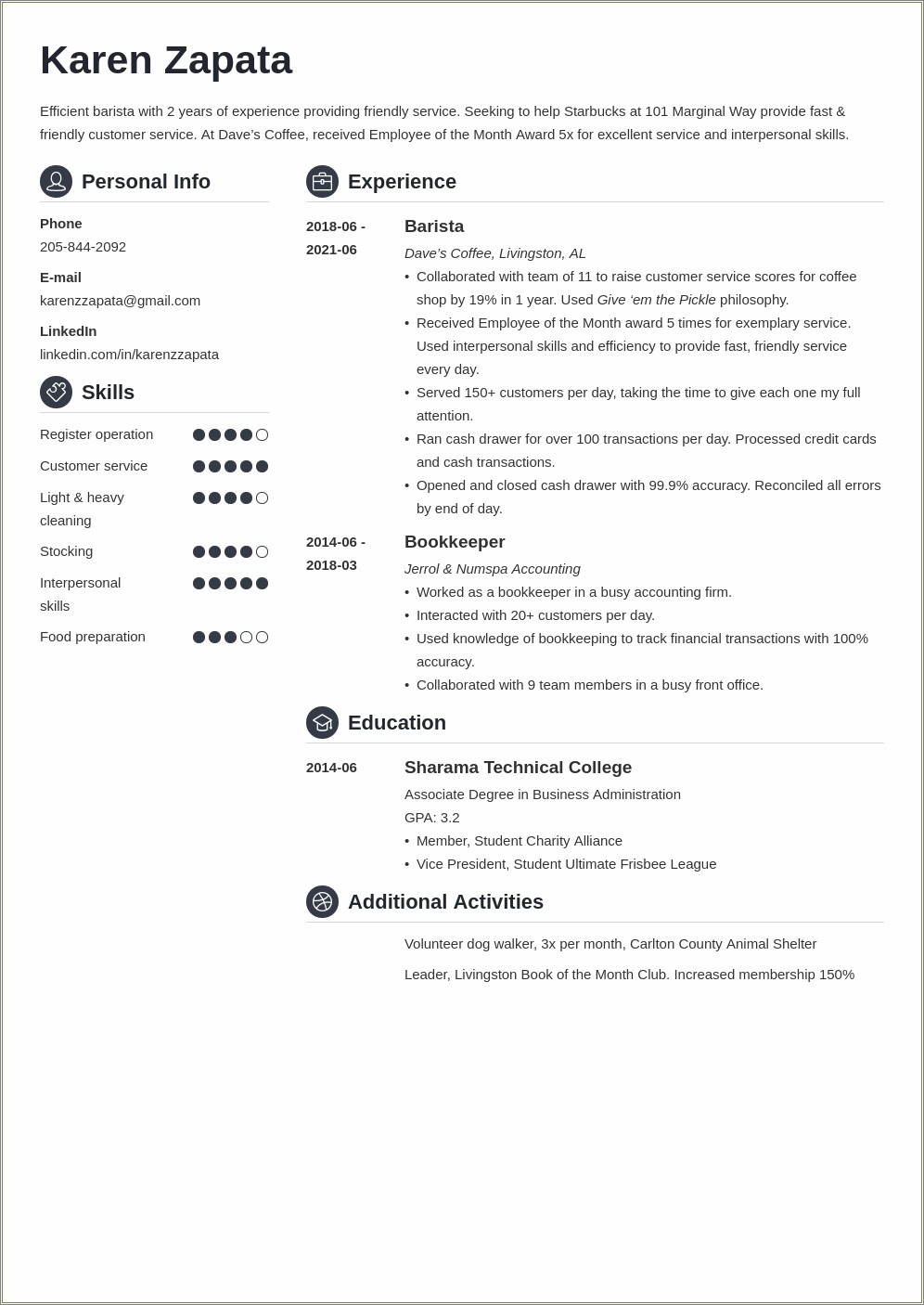 Spotlighting A Job On A Resume