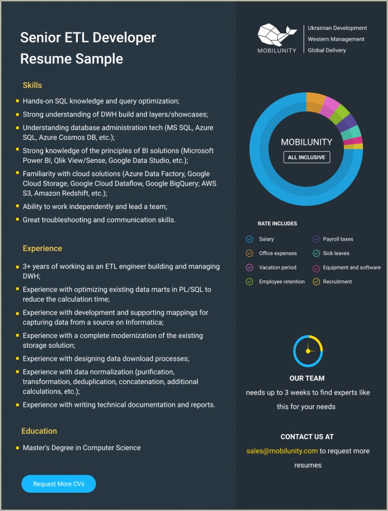 Sql Developer Sample Resume In Hire It Pl