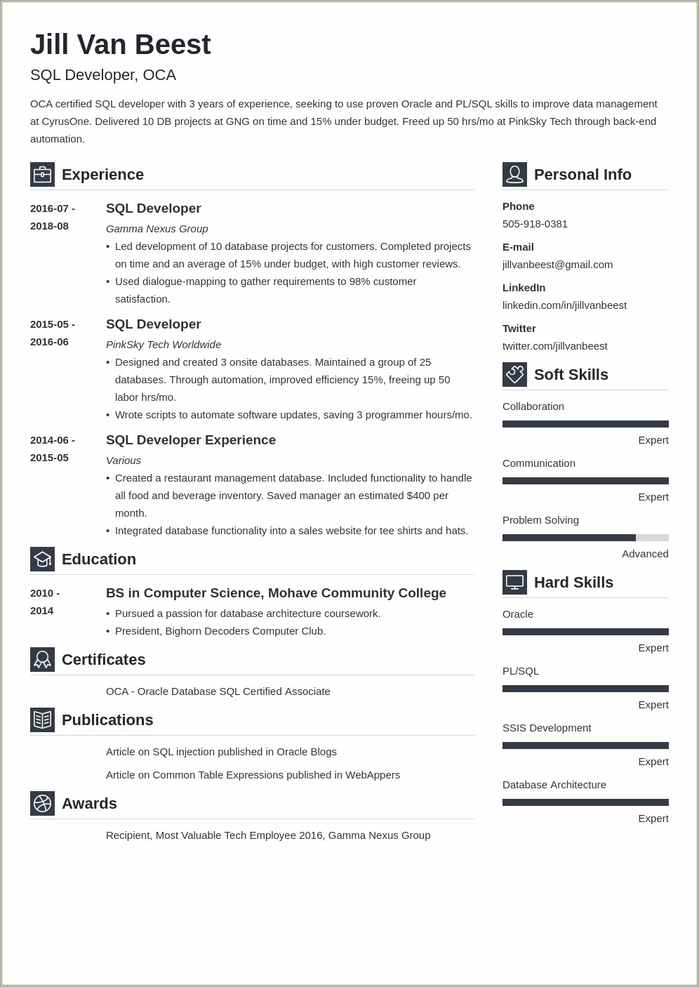 Sql Server Developer Resume 6 Years Experience