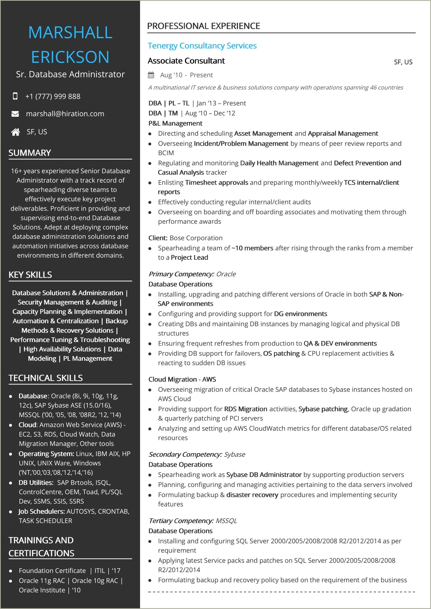 Ssrs Resume For 4 Years Experience