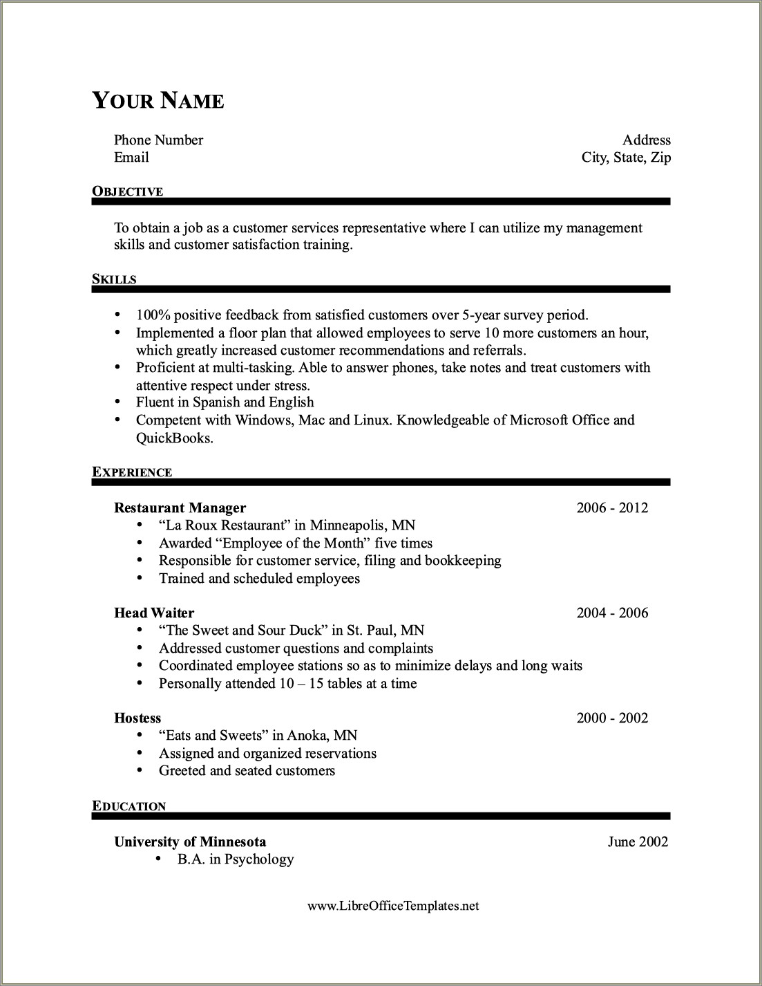 St Paul Mn Free Resume Help