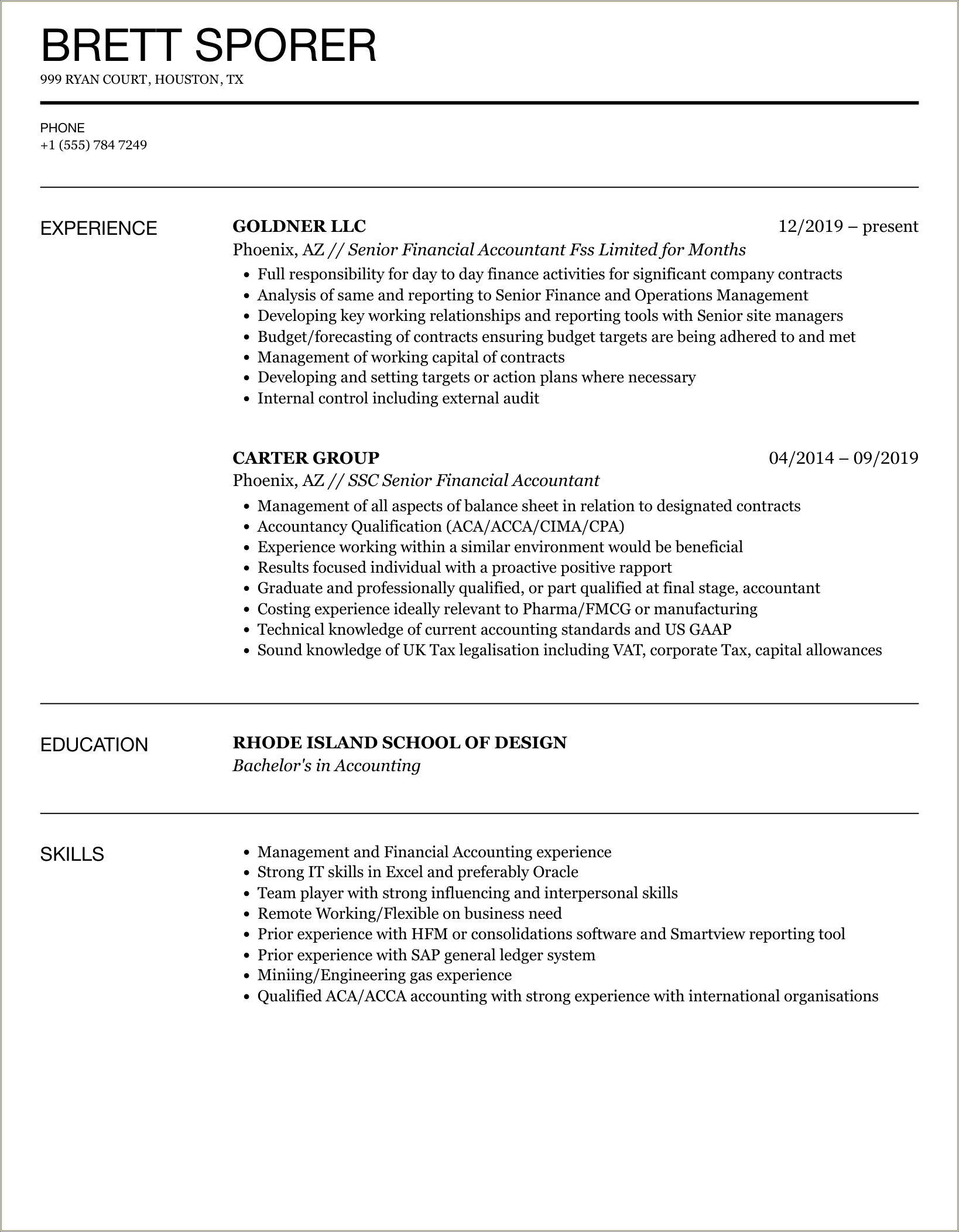 Staff Accountant Duties To Put On A Resume