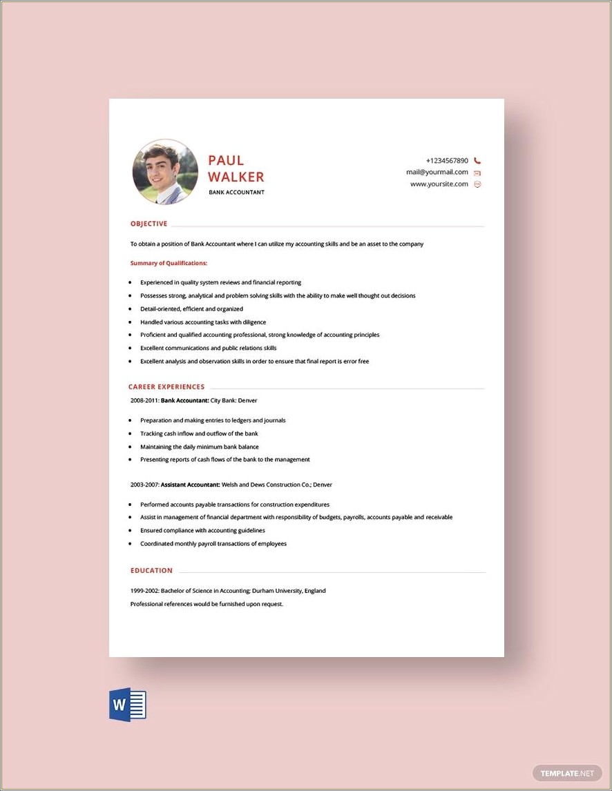 Staff Accountant Resume Template Google Doc