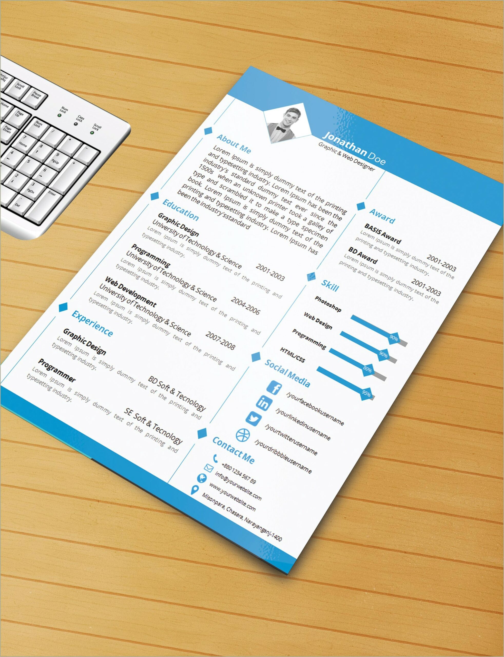 Standard Resume Template Word Free Download