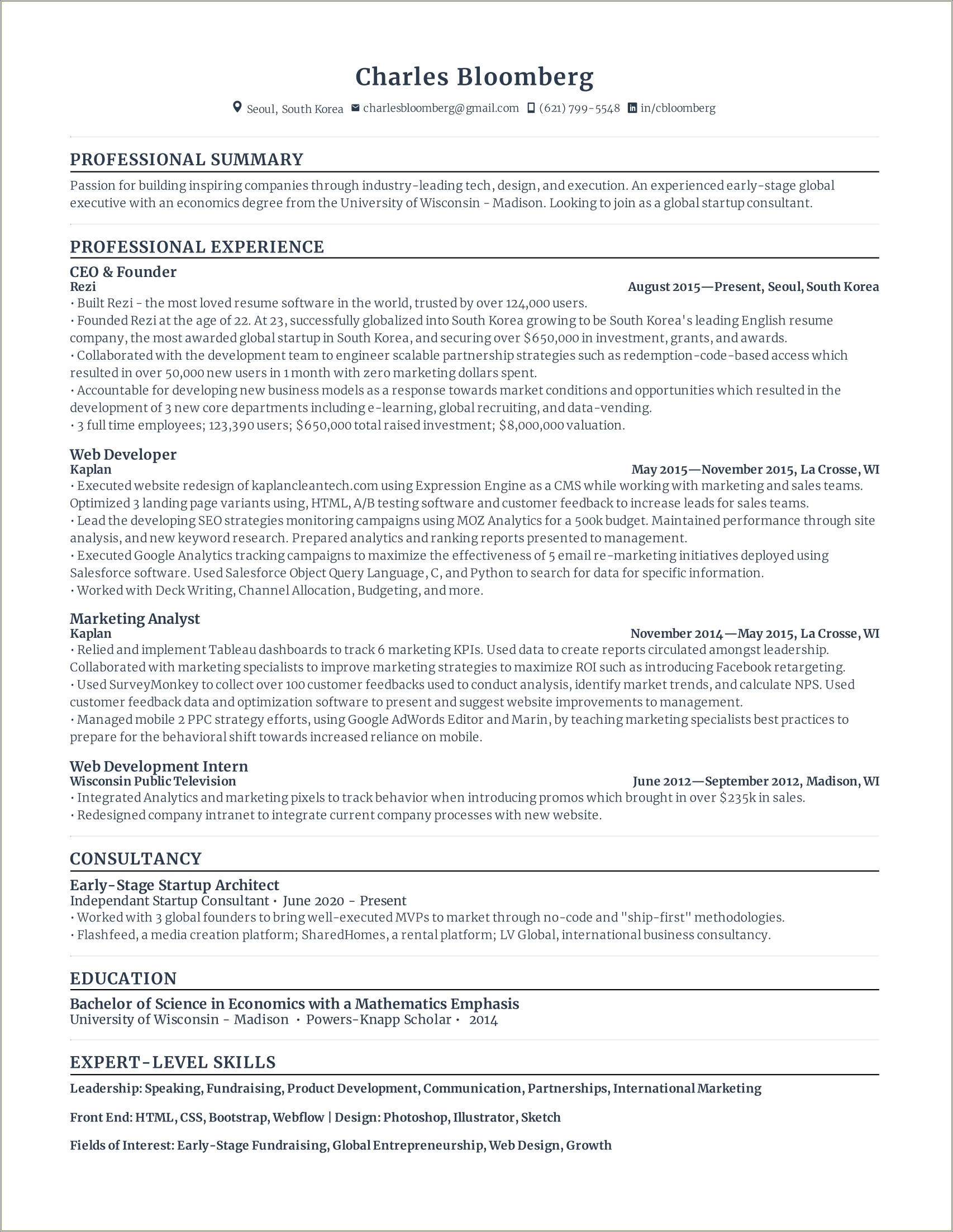 Start Up Skills To Put On Resume