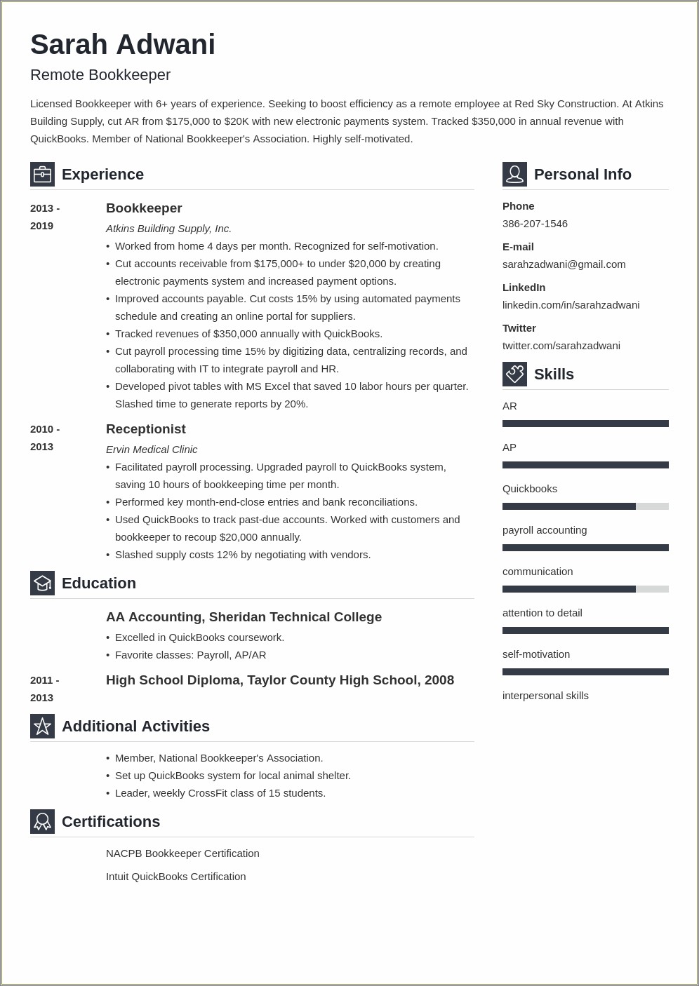 Stay At Home Mother Resume Examples