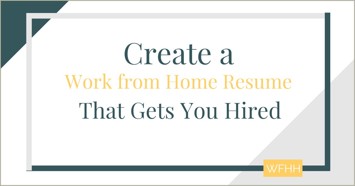 Stay At Home Returning To Work Resume