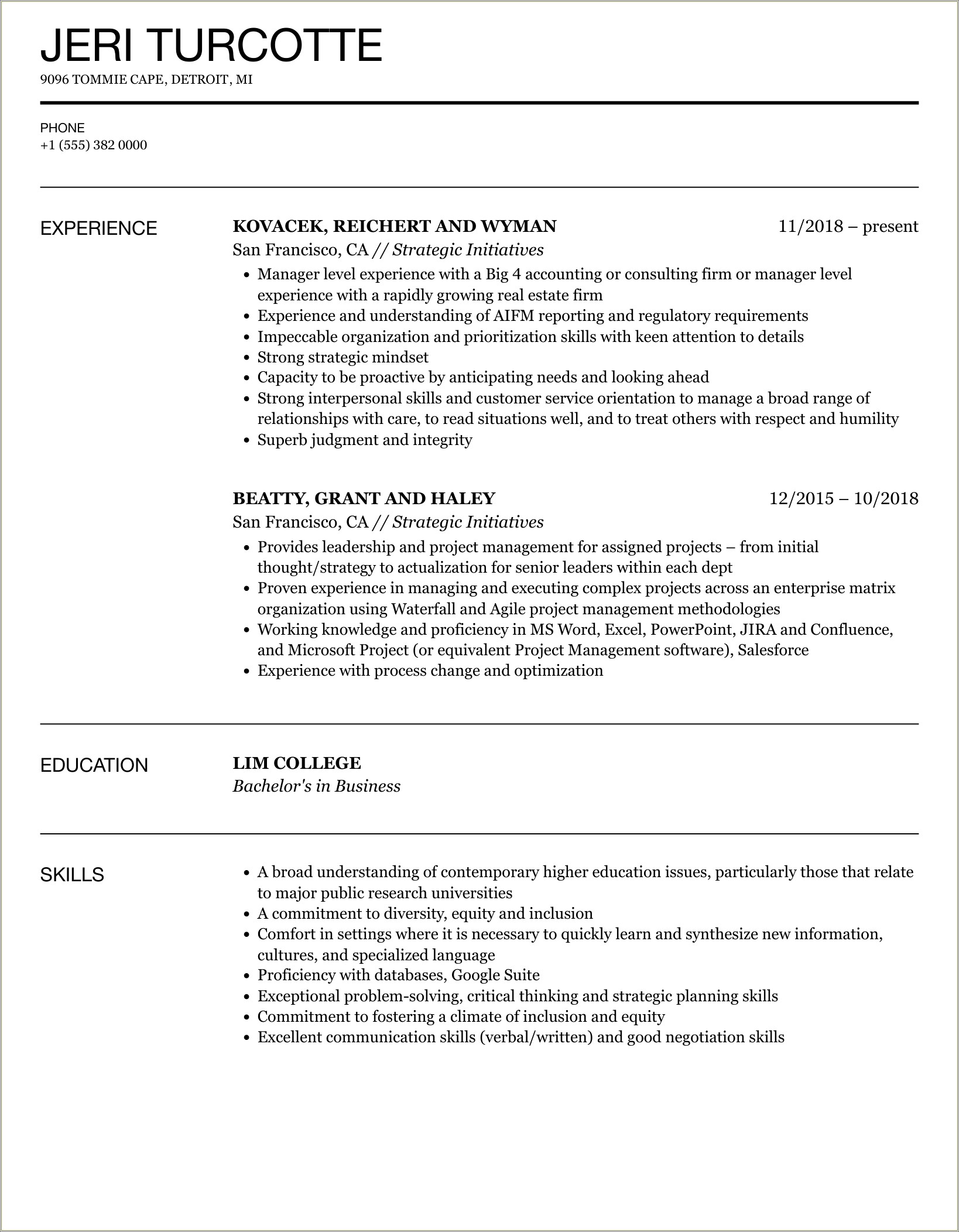 Strategically Representing Work Experience On Resume