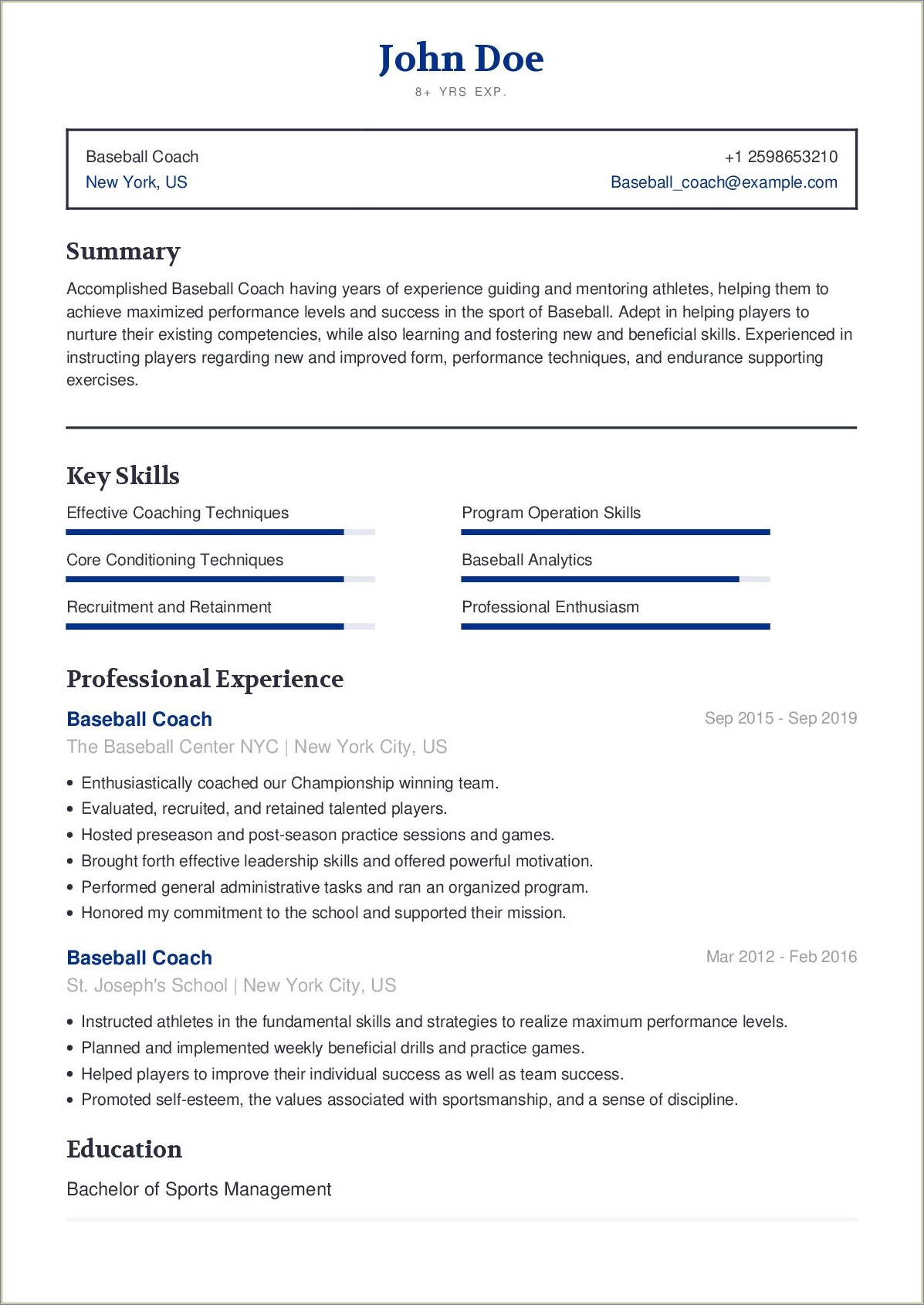 Strength And Conditioning Coach Resume Objectives