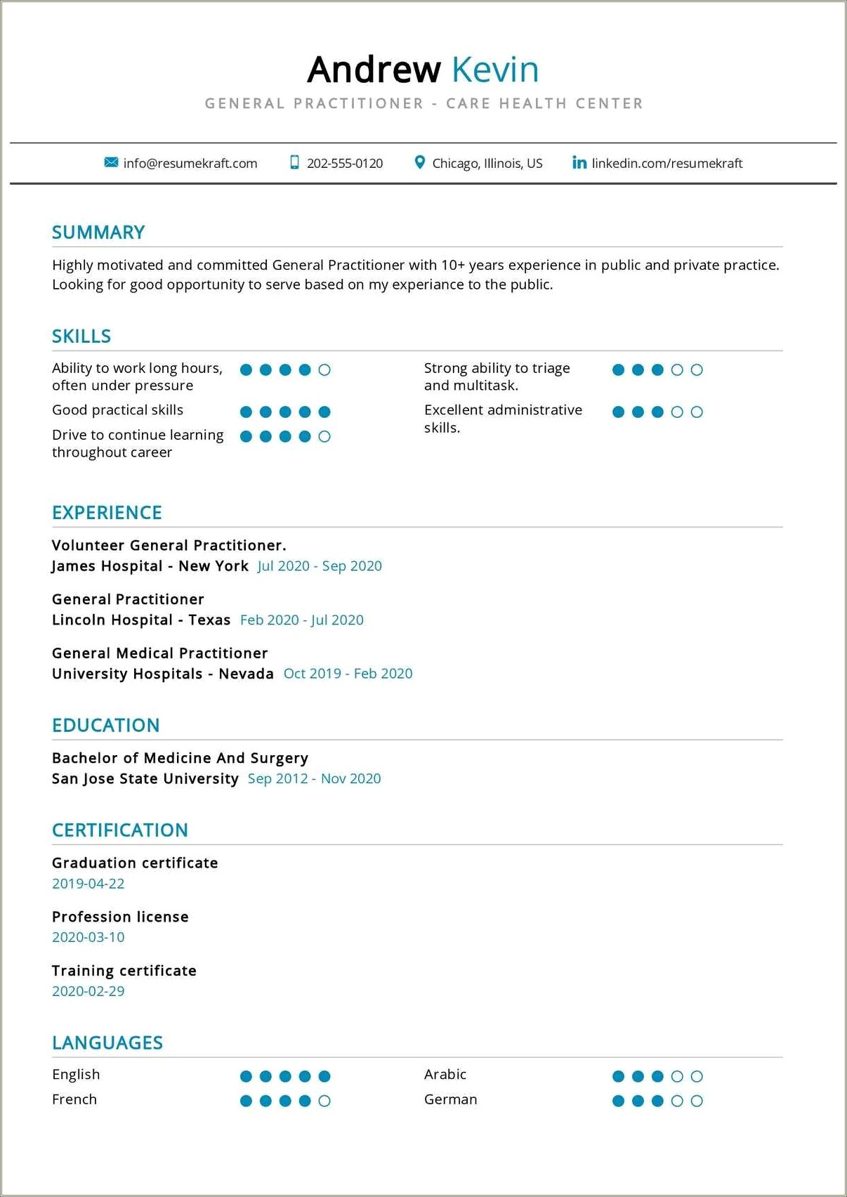 Stress And Press Skill For Resume