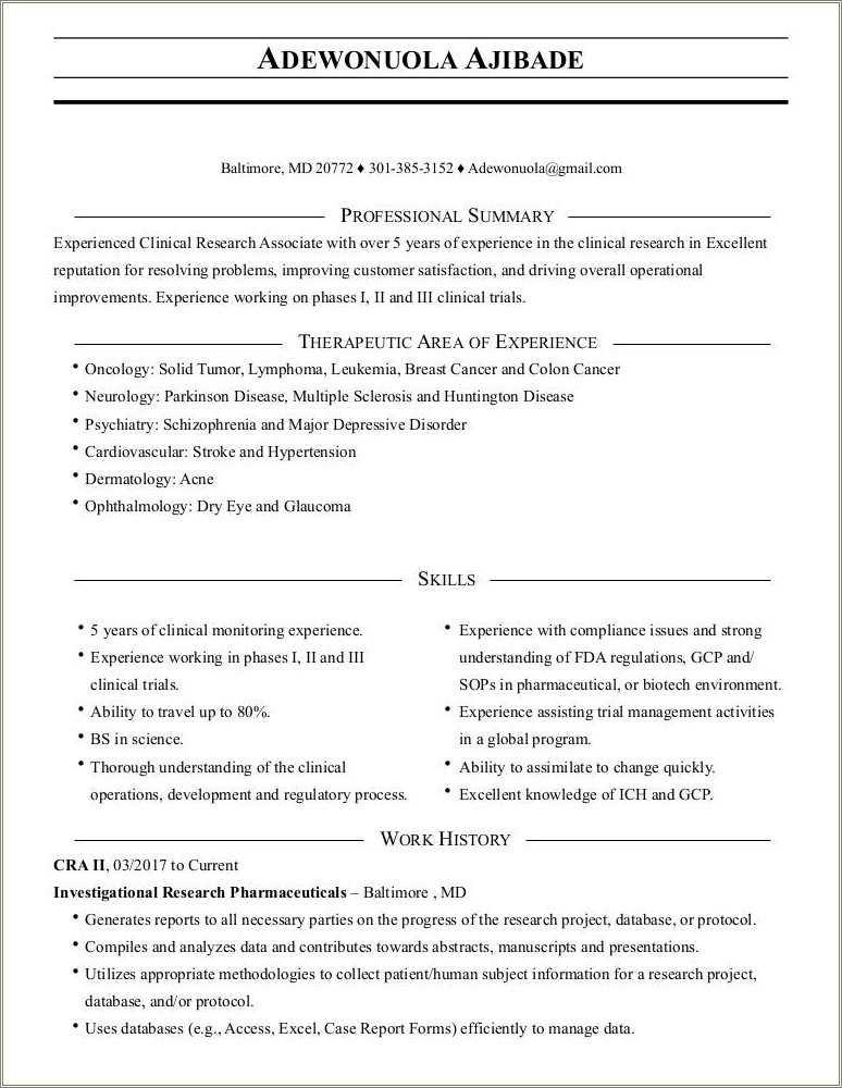 Strong Skills For A Cancer Research Coordinator Resume