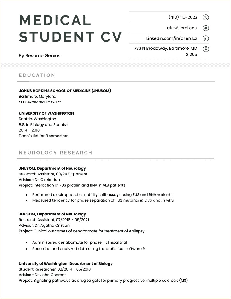 Student Nurse Poster Presentation Resume Example