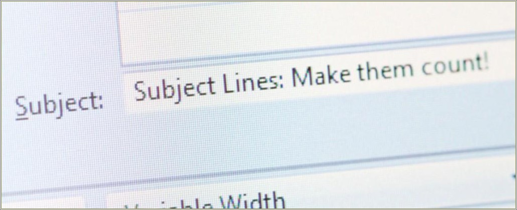 Subject Line For Cover Letter Resume