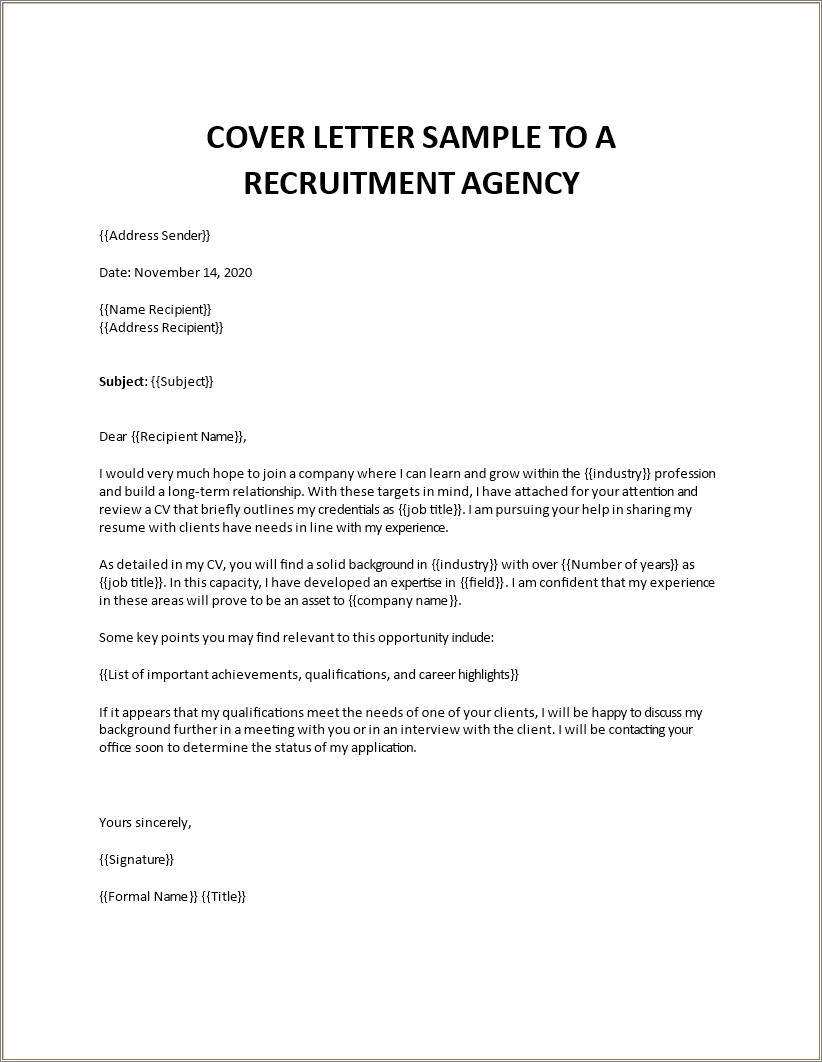 Subject Line For Resume Email To Recruiter Examples