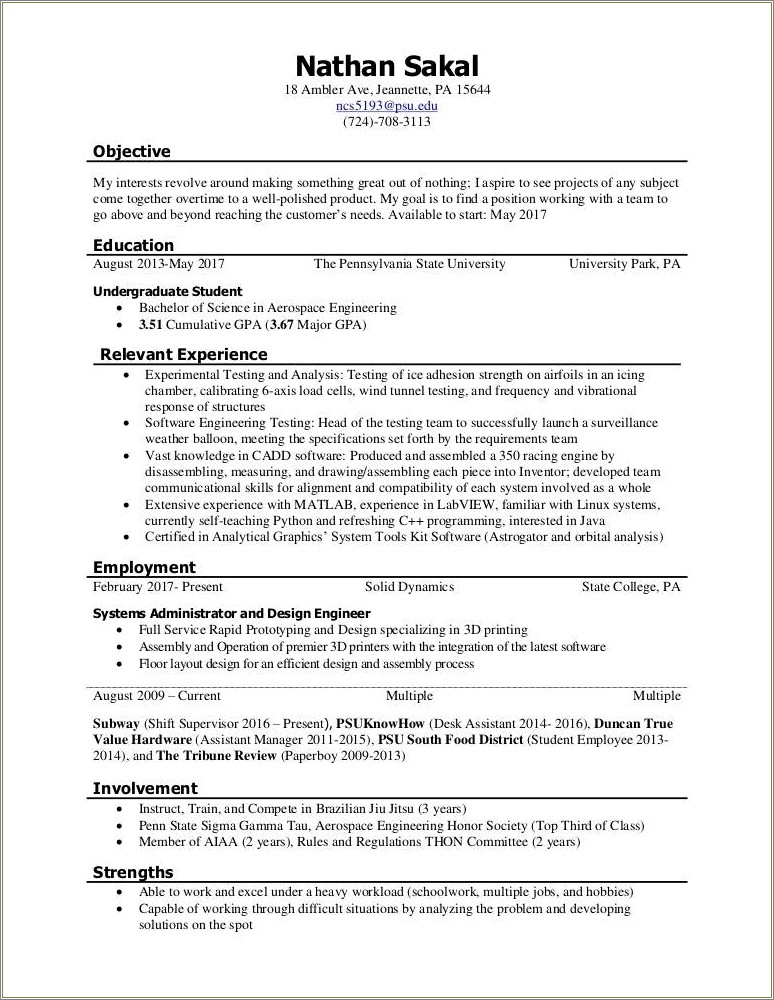 Subway Store Manager Job Description Resume