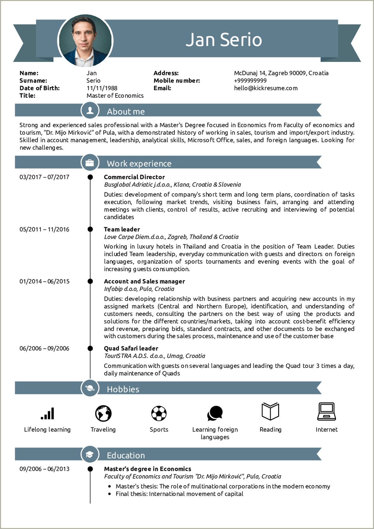 Summary Examples For Resume In Banking