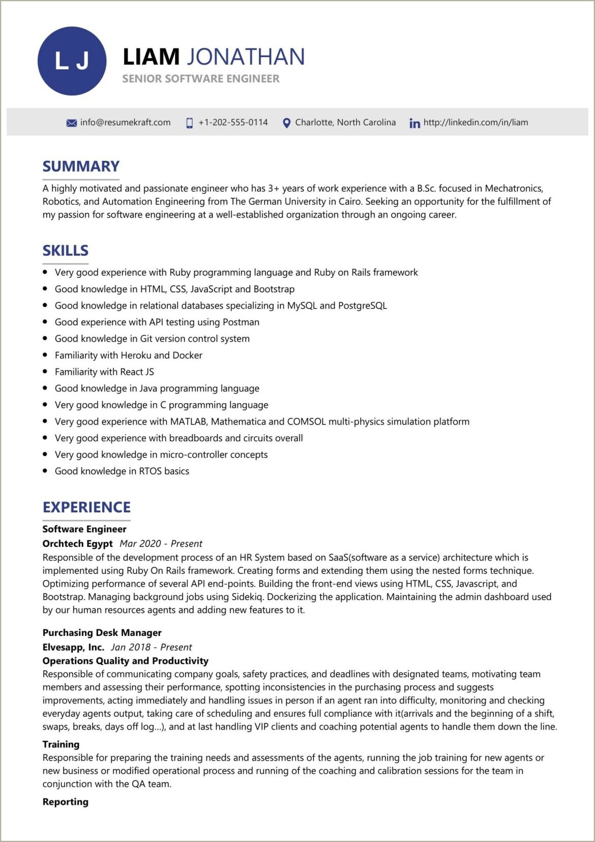 Summary For A Embedded System Engineer Resume