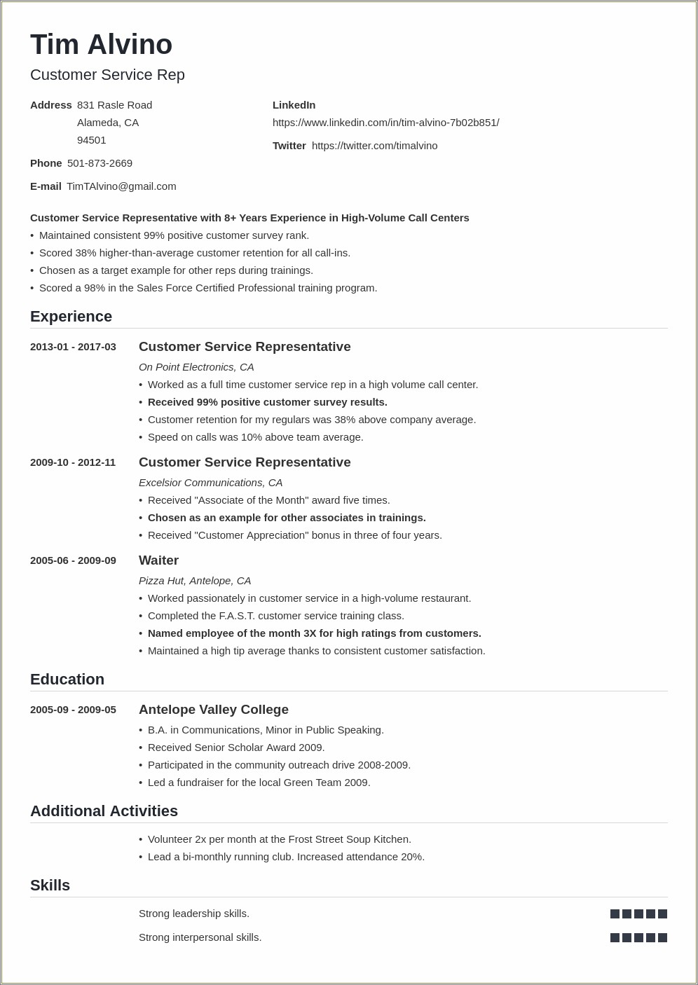 Summary For Resume For Any Job